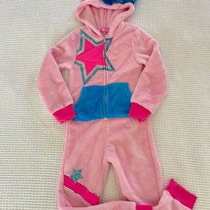 JoJo Siwa Cozy Jumpsuit with hood and BOW💙